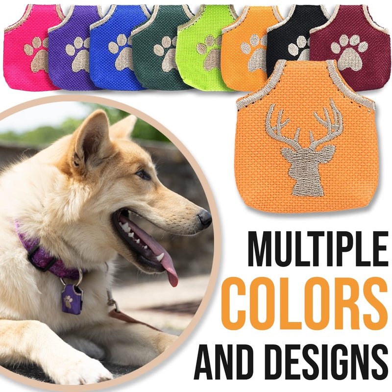 Woofhoofâ€™s Dog Tag Silencer, Quiets Dog ID Tags, for Dogs and Cats, Orange Deer Head, 1.75 x 1.75 x .25 - Image 4